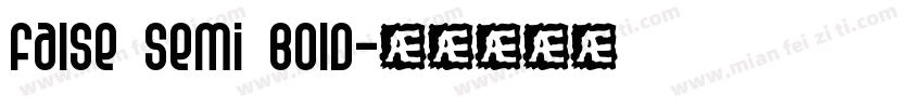 false Semi bold字体转换